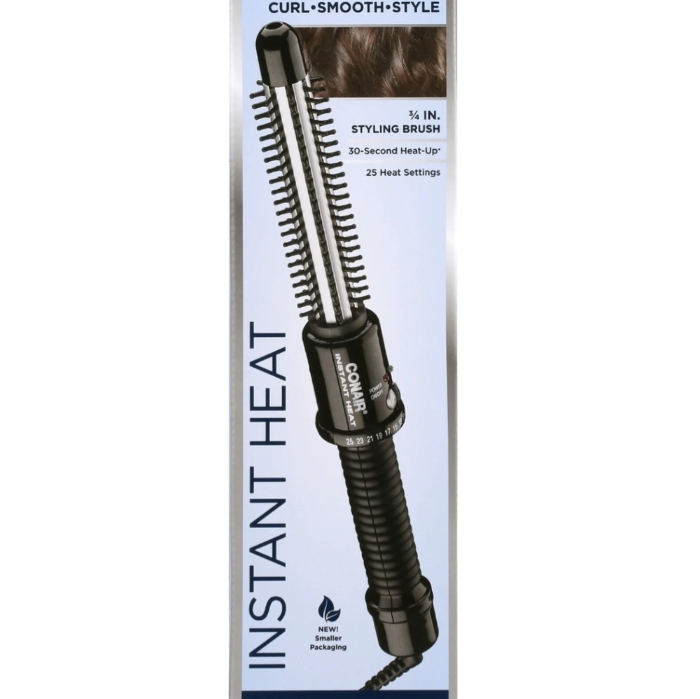 SOLD!!! NWT Conair Instant Heat 3/4 inch with Hair Brush with Turbo Heat Button.